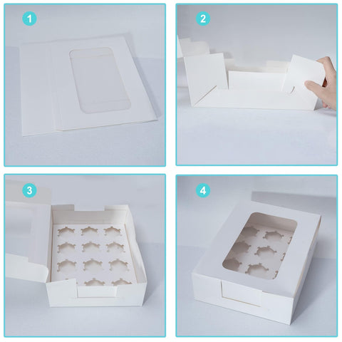Yeplan cookie boxes showcase sweets securely in a 13.4x9.8x4 inch package