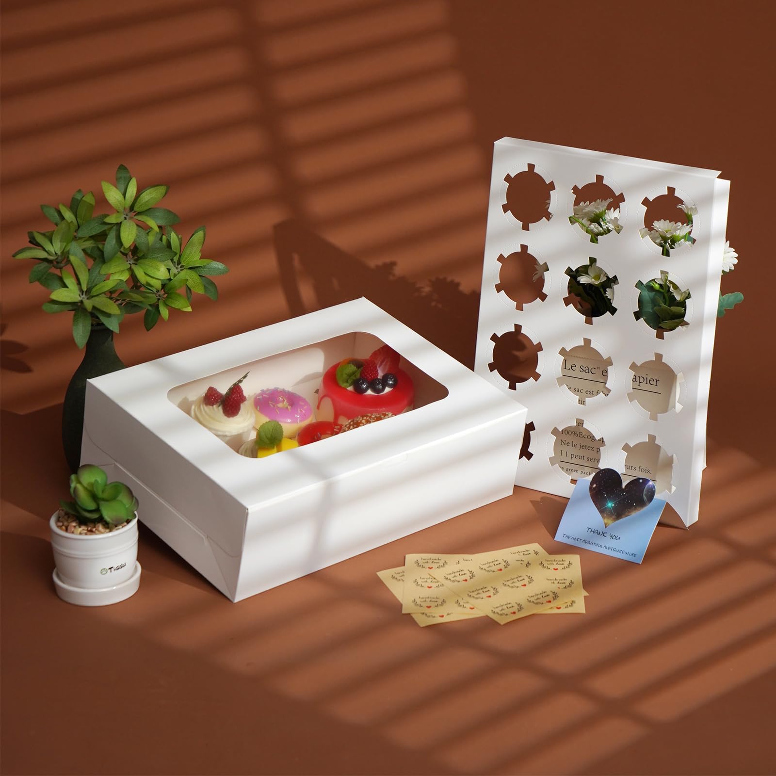 Yeplan cupcake stand inserts keep cupcakes organized and neatly aligned