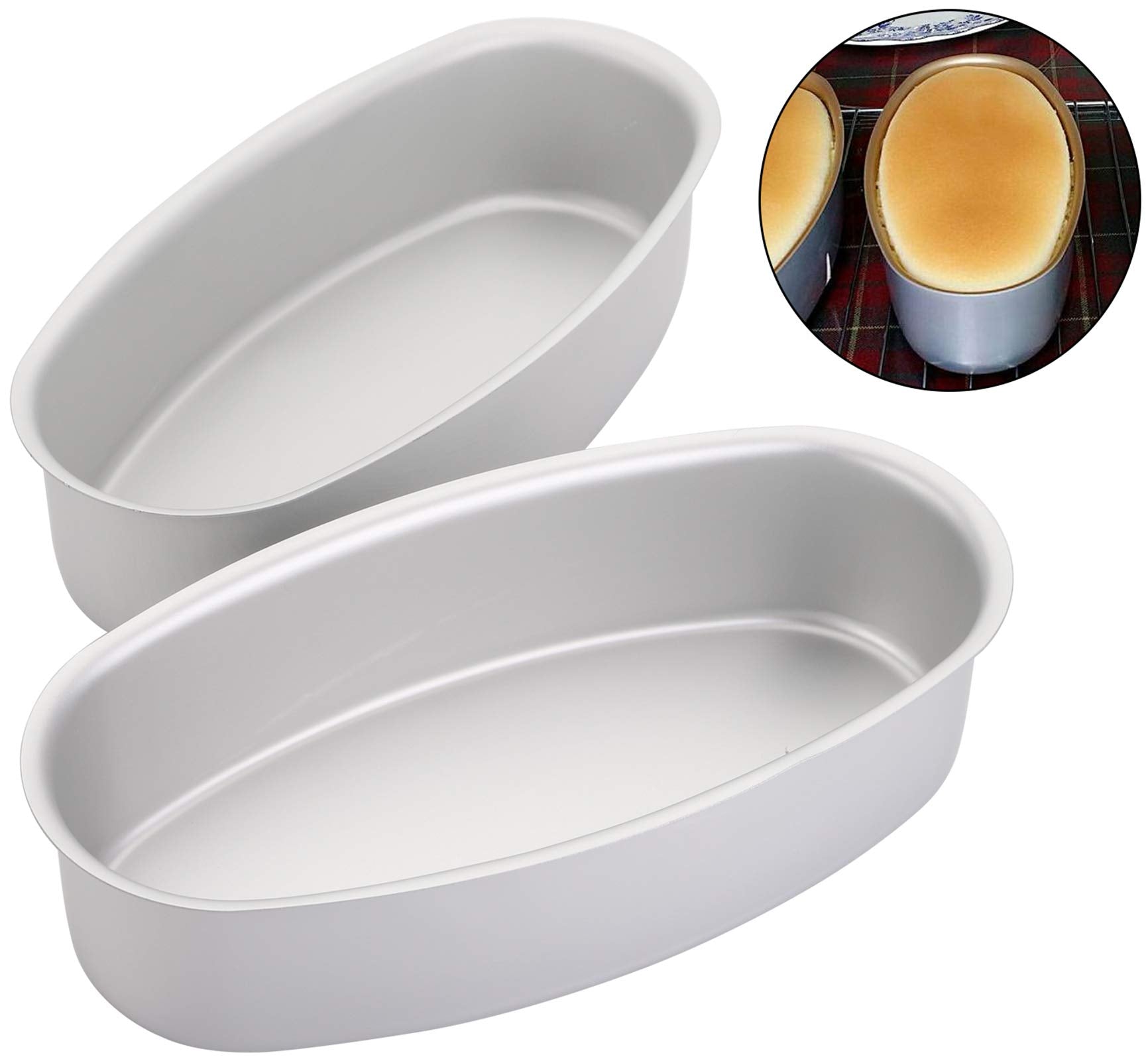 Yesland nonstick oval pan enables easy release and quick cleanup.