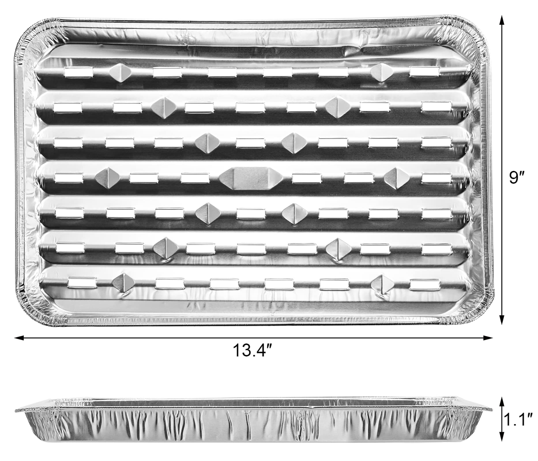 Yesland perforated-bottom pans show air circulation for even heating.