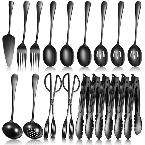 Yetene 19-piece serving flatware set displayed for entertaining and easy serving