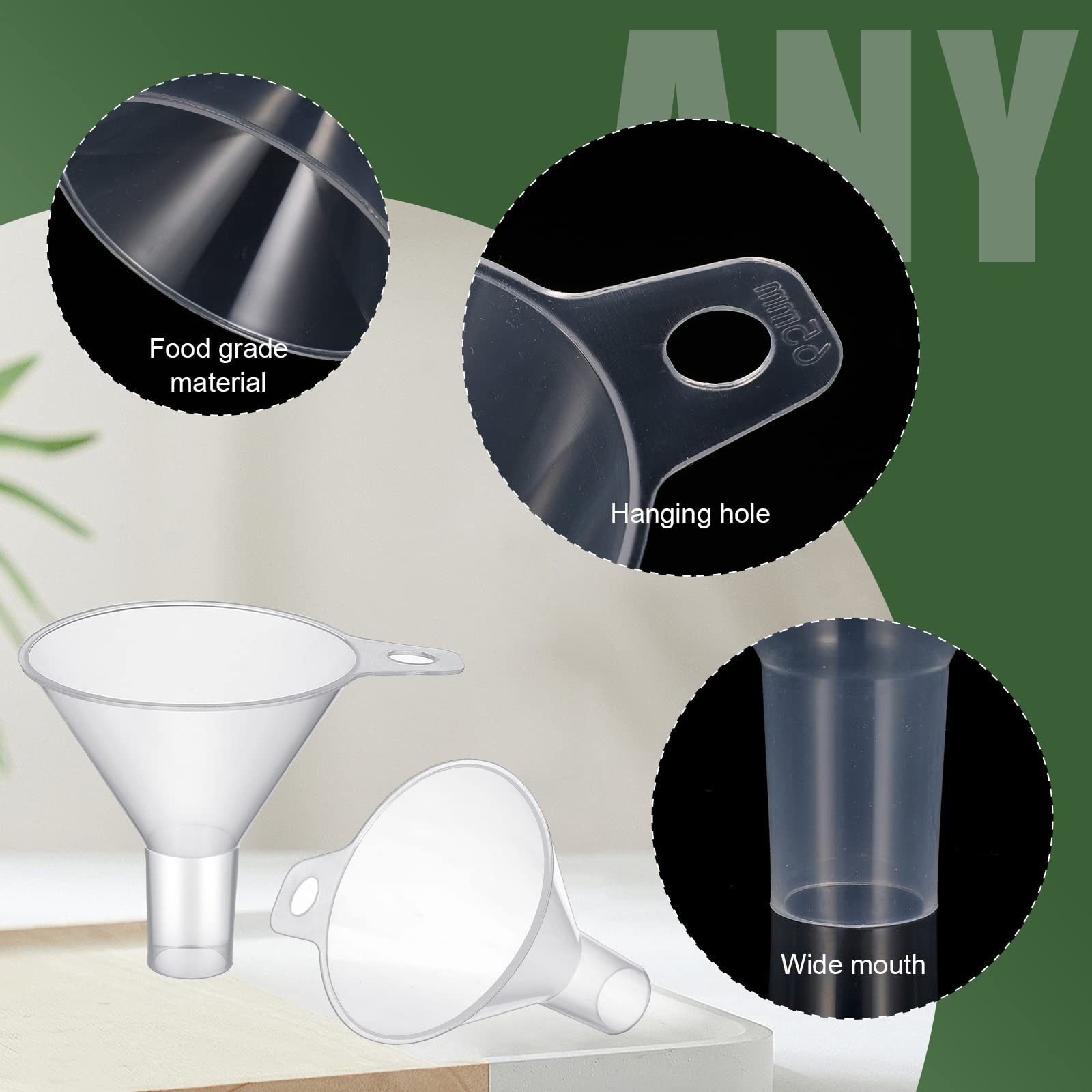 Yetene hanging-design funnel for kitchen keeps workspace tidy.