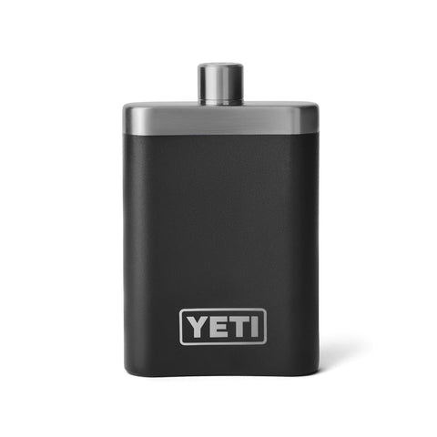 YETI 7 oz Flask and Funnel black open cap detail