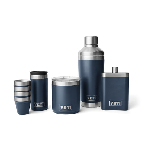 YETI 7oz navy funnel and flask fill setup for quick pours