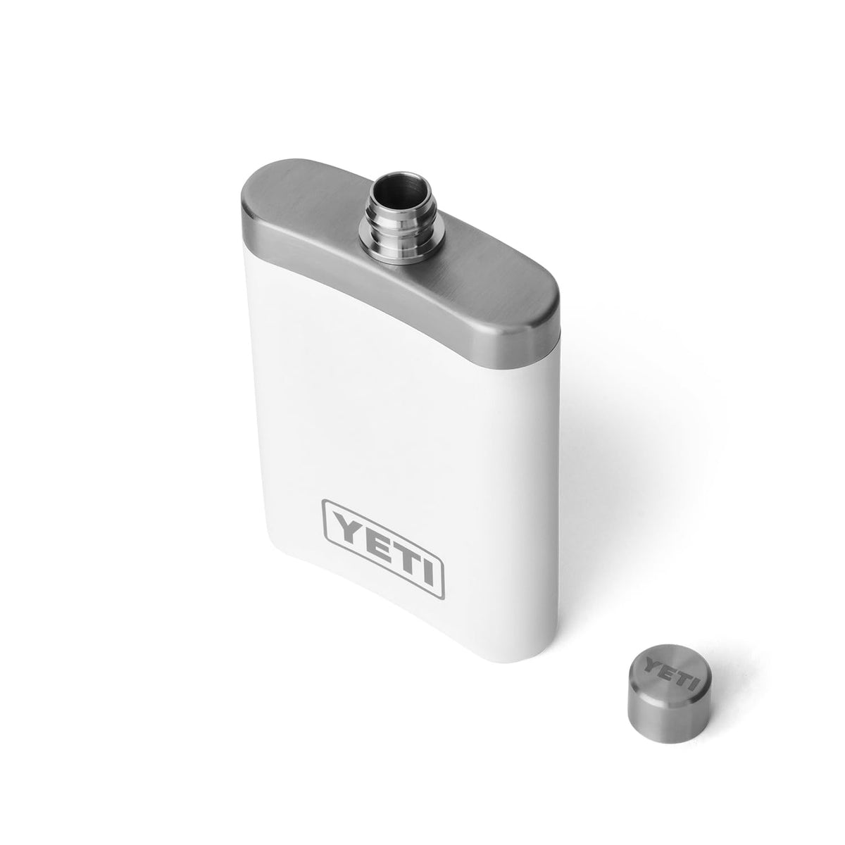 YETI 7 oz flask in white, ideal for on-the-go hydration