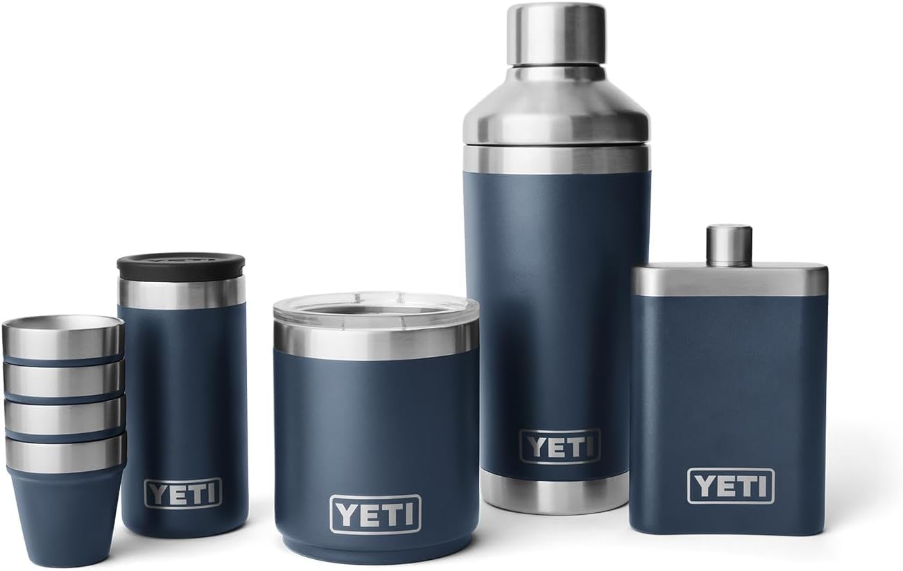 YETI Flask and Funnel kit, ready for easy carrying.