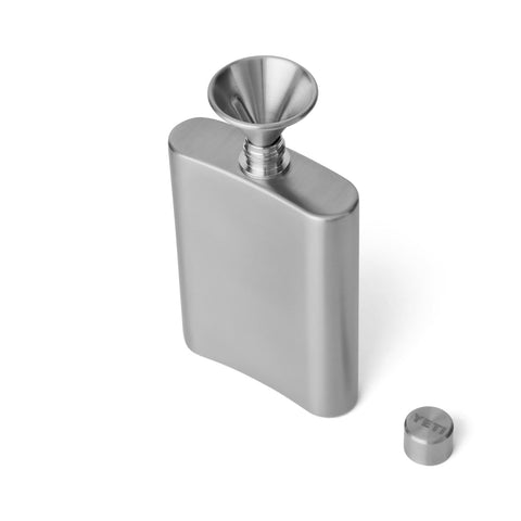 YETI 7 oz Flask dishwasher-safe symbol indicating quick cleanup after adventures