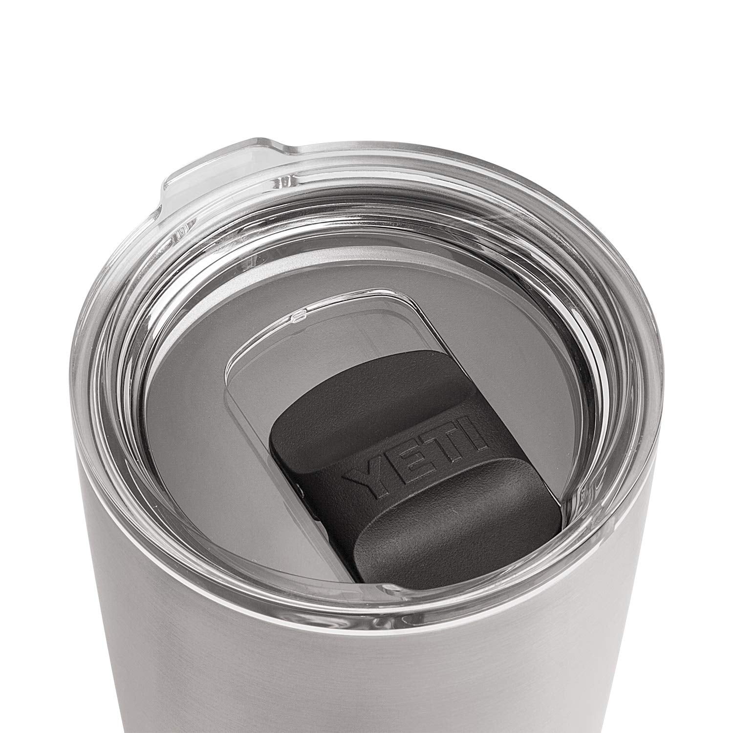 YETI MagSlider lid close-up reveals magnetic mechanism for secure, convenient use