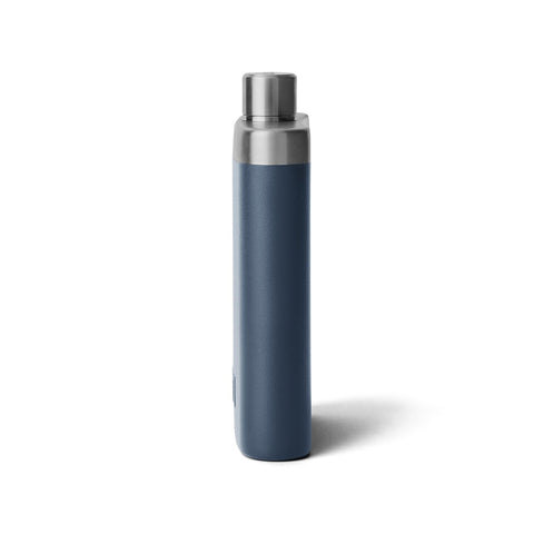YETI navy flask in backpack scene for daily carry