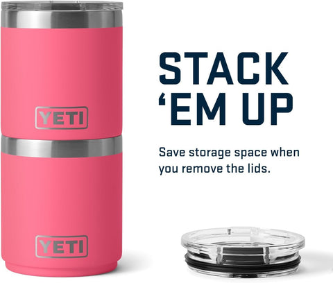 YETI Rambler 10 oz Lowball 2.0 tropical pink fits camping kits.
