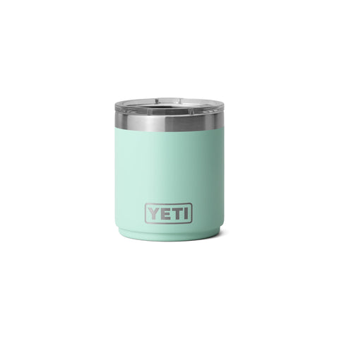 YETI Rambler 10 oz Lowball 2.0 seafoam with MagSlider lid, compact and stackable.