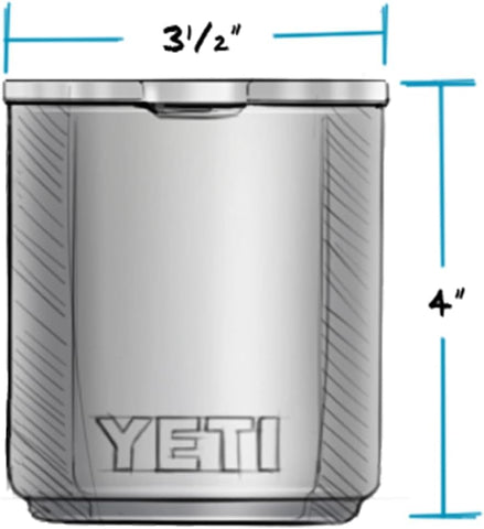 YETI Rambler 10 oz Lowball 2.0 side view in black for durable use