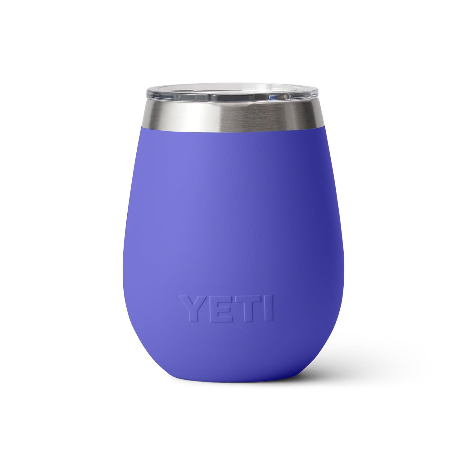 YETI Rambler 10 oz Wine Tumbler No Sweat design keeps hands dry outdoors.