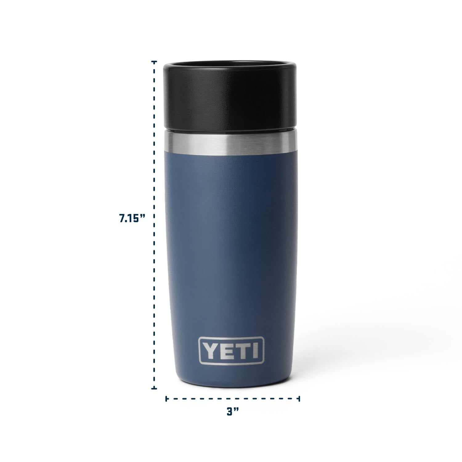 YETI Rambler dishwasher-safe label indicating easy cleaning