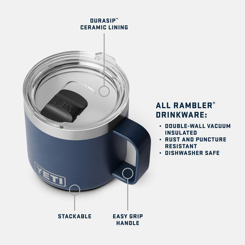 YETI Rambler 14oz MagSlider lid close-up showing secure seal