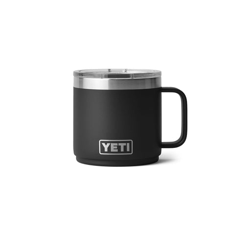 YETI Rambler 14oz mug ceramic-lined interior supports clean taste.