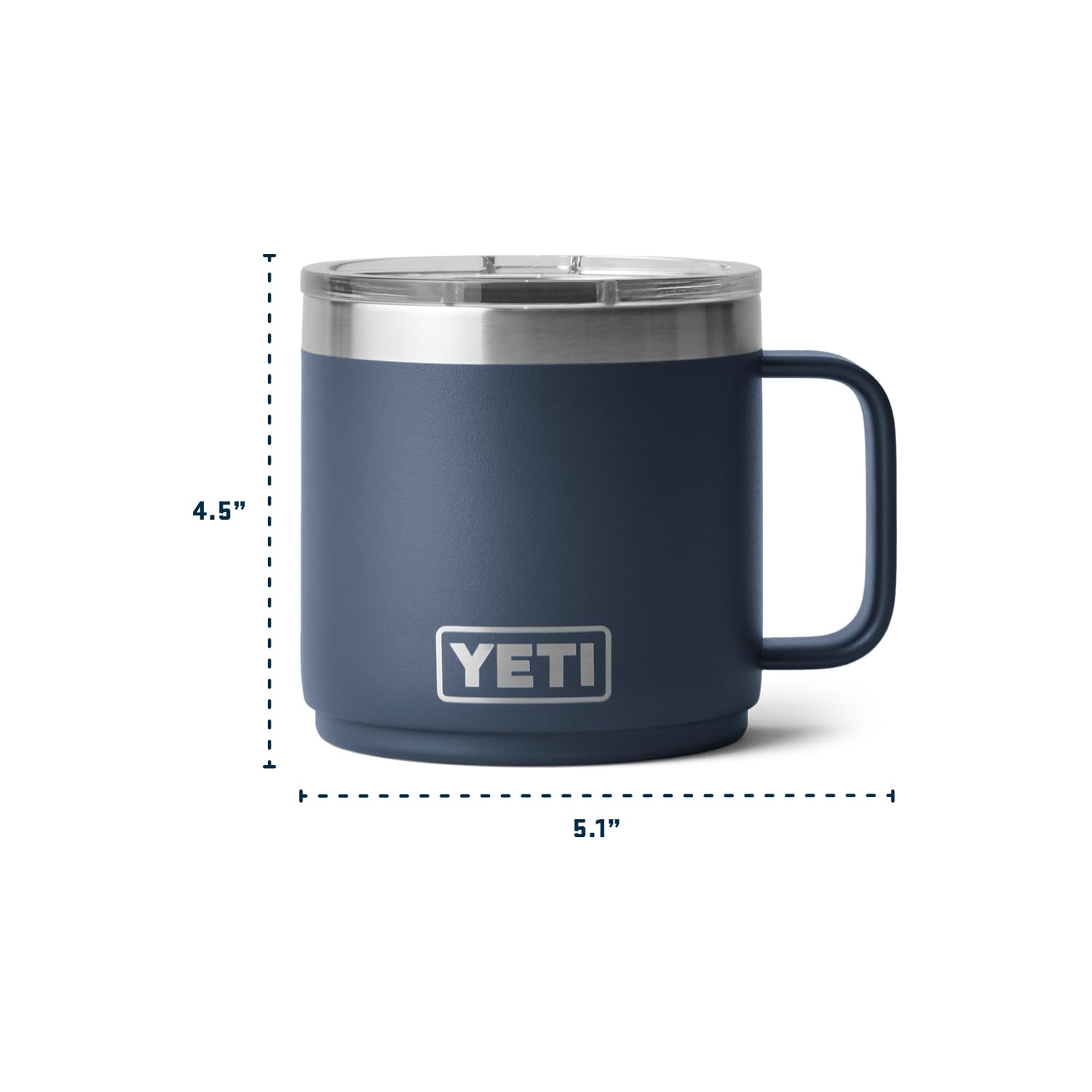 YETI Rambler 14oz mug is dishwasher safe for easy cleanup.