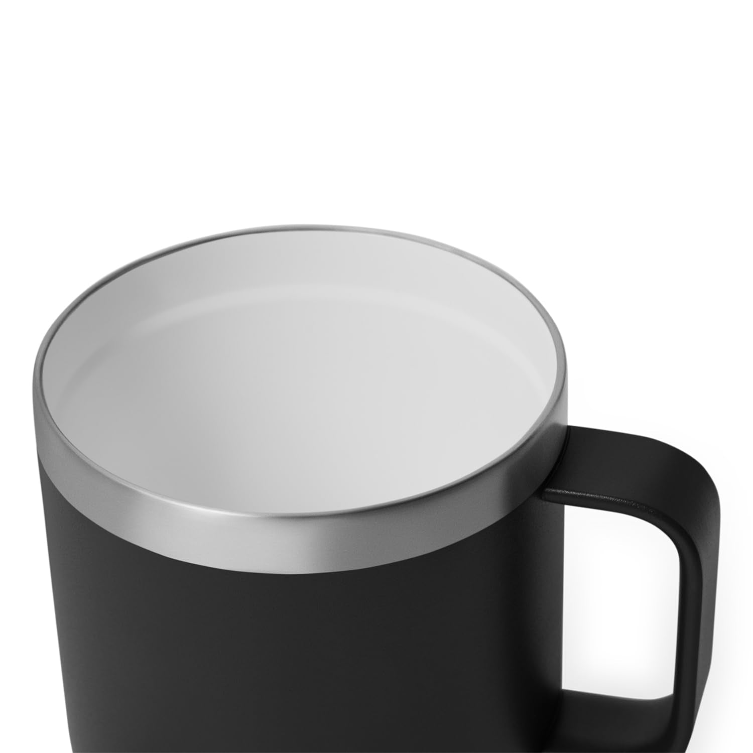 YETI Rambler 14oz mug stainless steel body offers long durability.