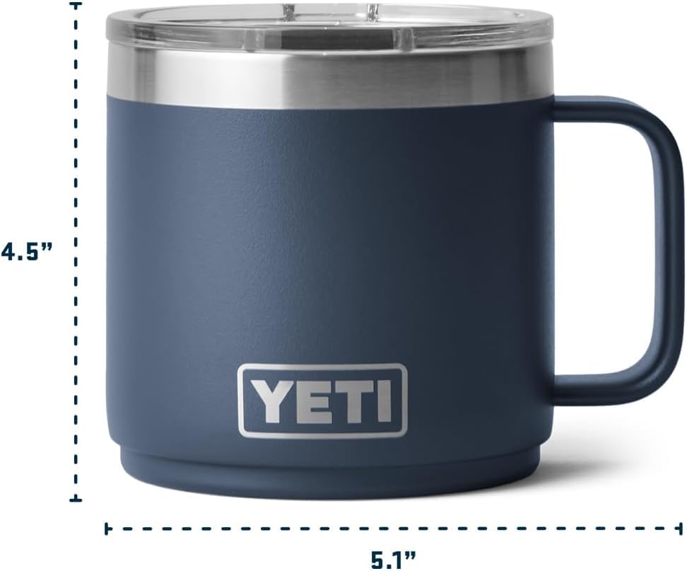 YETI Rambler 18-8 stainless steel construction resists punctures and rust.