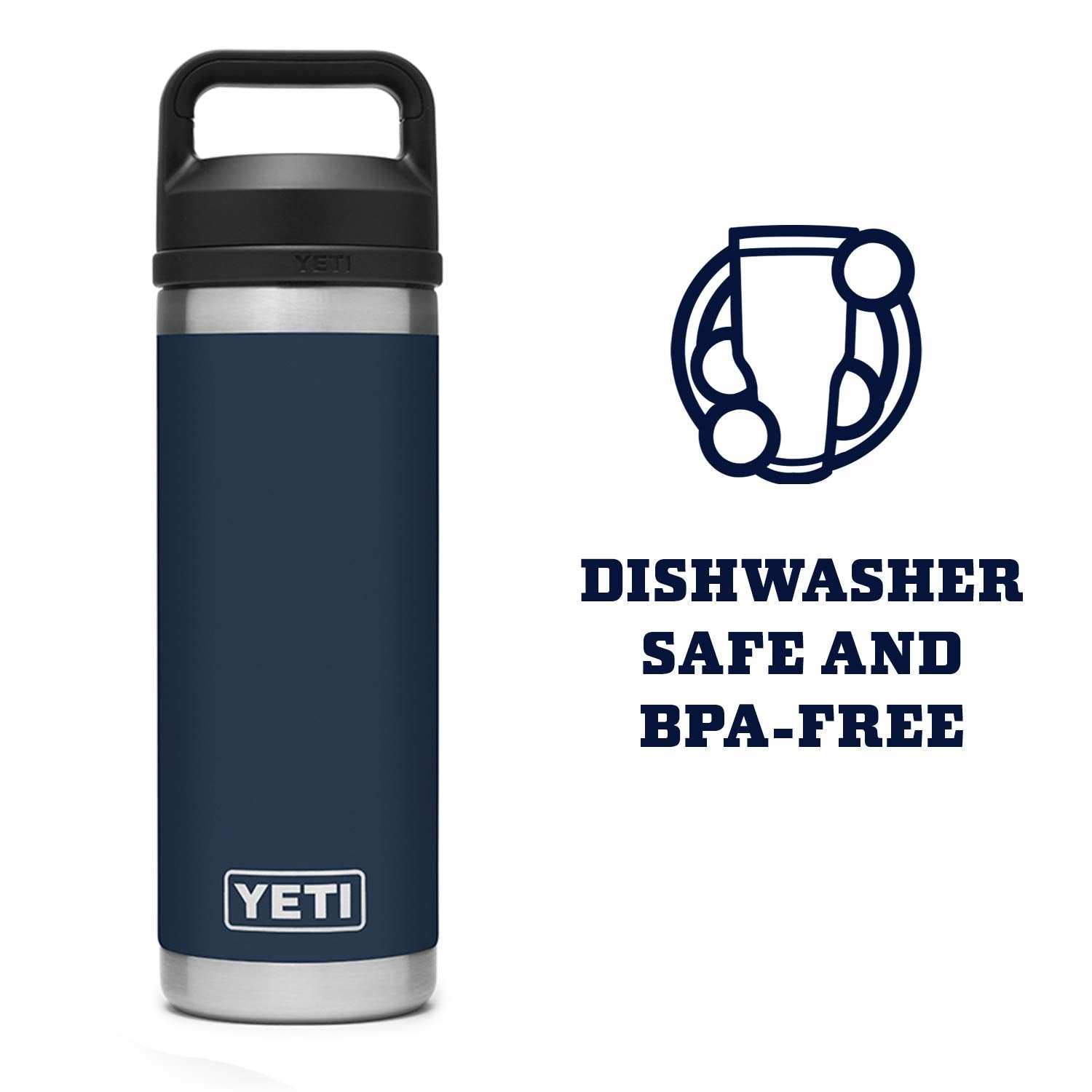YETI Rambler 18 oz bottle is dishwasher safe for easy cleaning