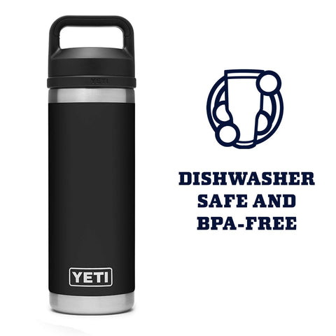 YETI Rambler 18 oz bottle is dishwasher safe for easy cleanup.