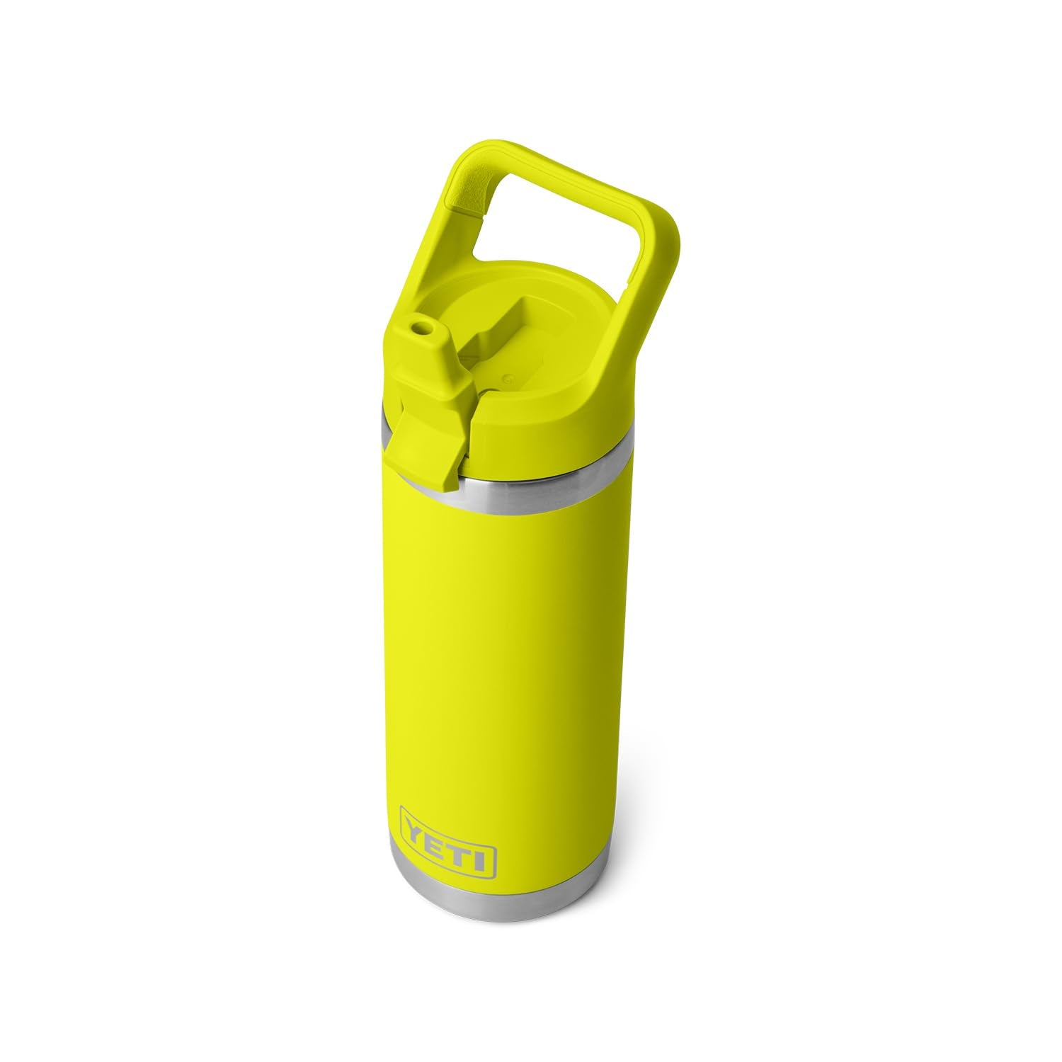 YETI Rambler 18 oz bottle with color-matching straw cap for easy sipping on the go