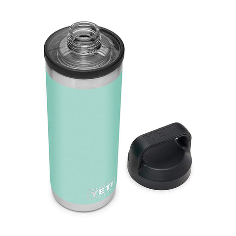 YETI Rambler 18 oz bottle with leakproof Chug Cap for fast sips.