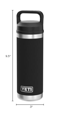YETI Rambler 18 oz bottle with puncture and rust resistance for rugged use.