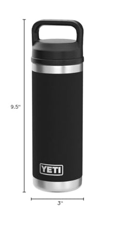 YETI Rambler 18 oz bottle with puncture and rust resistance for rugged use.
