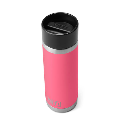 YETI Rambler 18 oz Hotshot cap close-up showing leakproof design for confident carry.
