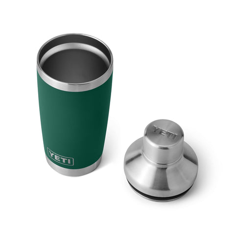 YETI Rambler pour view showing smooth pour from shaker to cup.