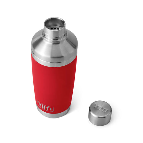 YETI Rambler 20 oz Cocktail Shaker Rescue Red finish adds bold style.