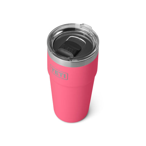 YETI Rambler 20 oz tropical pink tumbler with a rugged stainless steel body for everyday hydration.