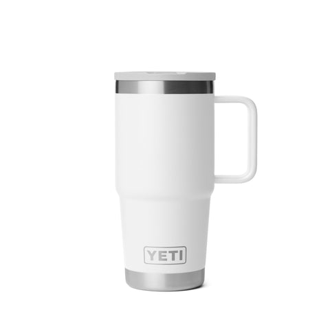 YETI Rambler 20 oz with flip straw lid keeps drinks spill-free on the go.