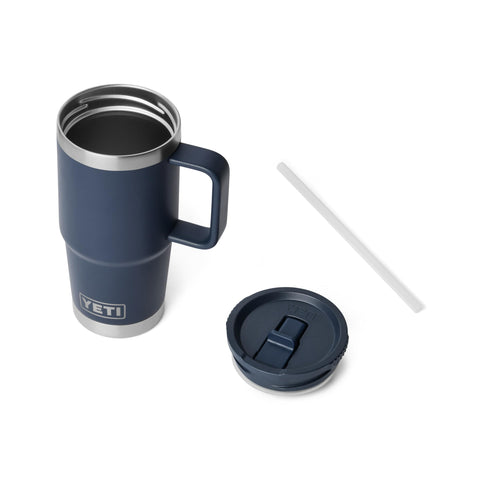 YETI Rambler mug handle close-up, comfortable grip for all-day hydration