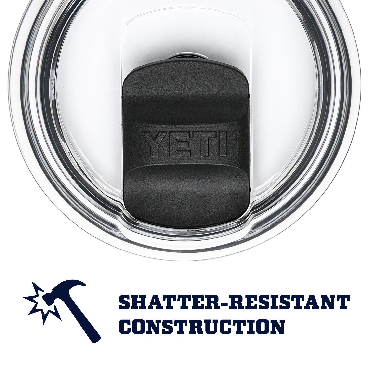 YETI Rambler 20 oz Navy features a no-sweat exterior for steady grip