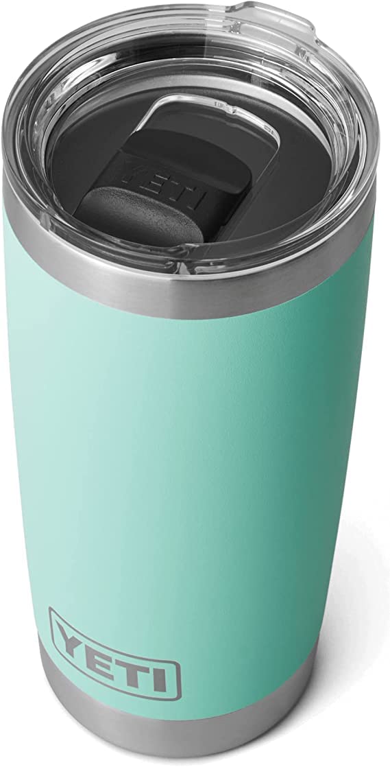 No Sweat design on YETI Rambler 20 oz seafoam keeps hands dry
