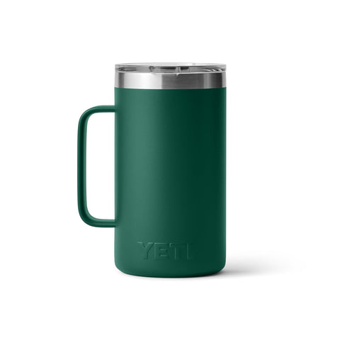 YETI Rambler 24 oz Mug black forest green color option displayed