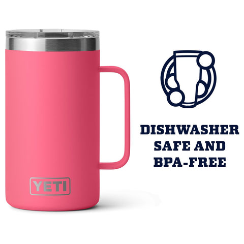 YETI Rambler vacuum insulation side view retains temperature.