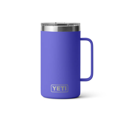 YETI Rambler 24 oz mug no-sweat design; keeps hands dry during hot days.