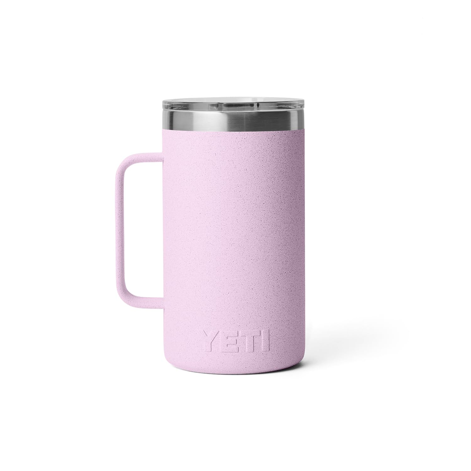 YETI Rambler 24 oz Mug No Sweat design reduces condensation on hands.