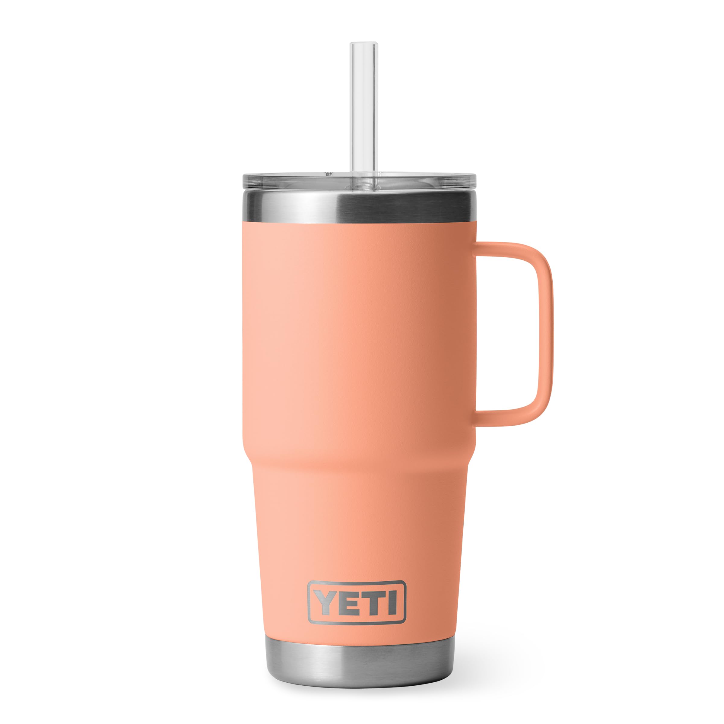 YETI Rambler 25 oz with handle and straw lid for easy on-the-go hydration.