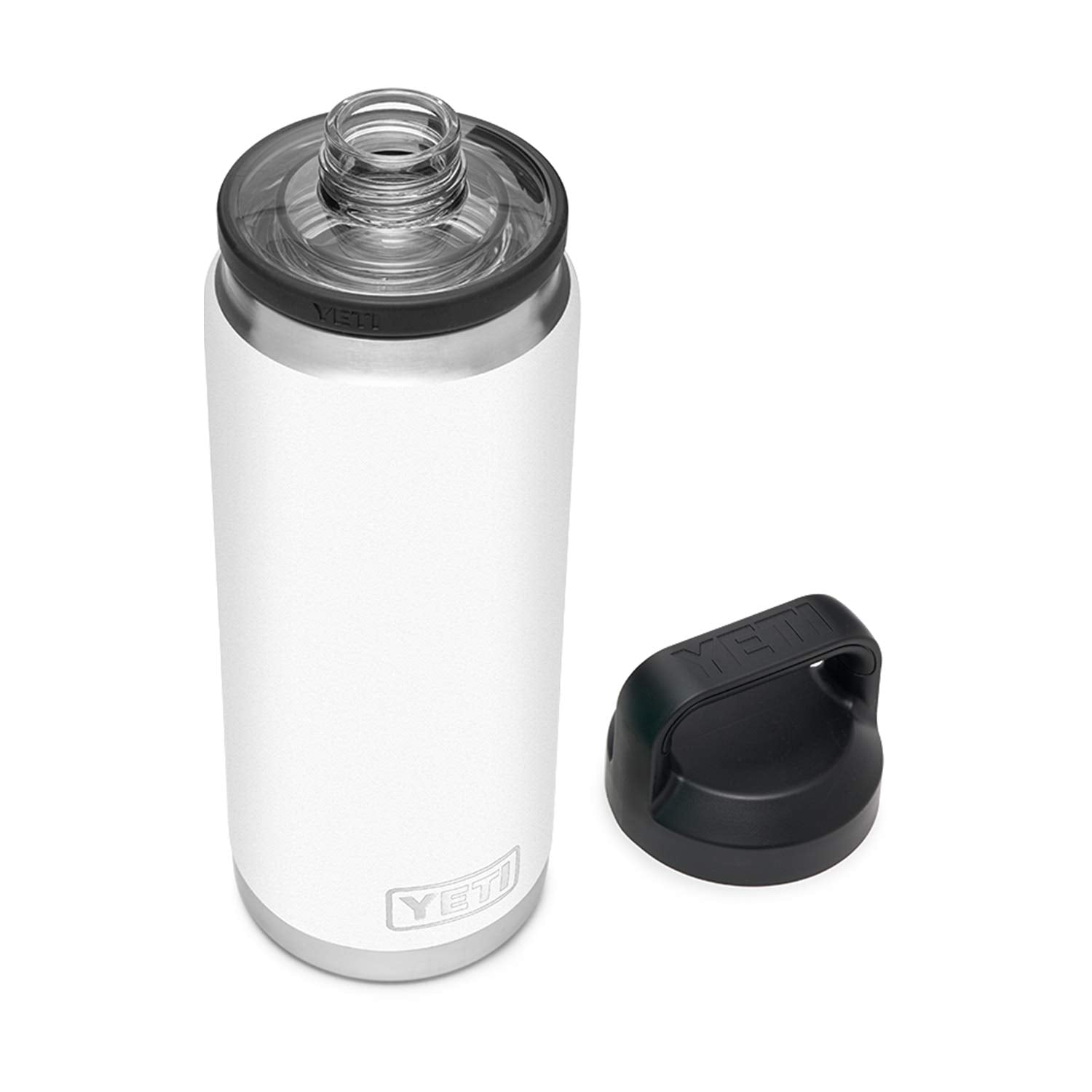 YETI Rambler 26 oz bottle with chug cap for quick sips on the go
