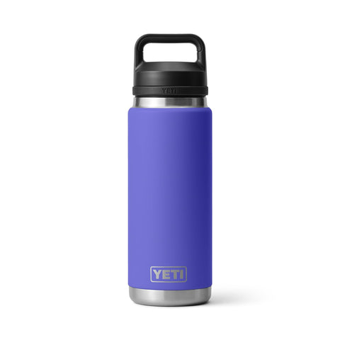 YETI Rambler 26 oz with double-wall vacuum insulation preserves temperature