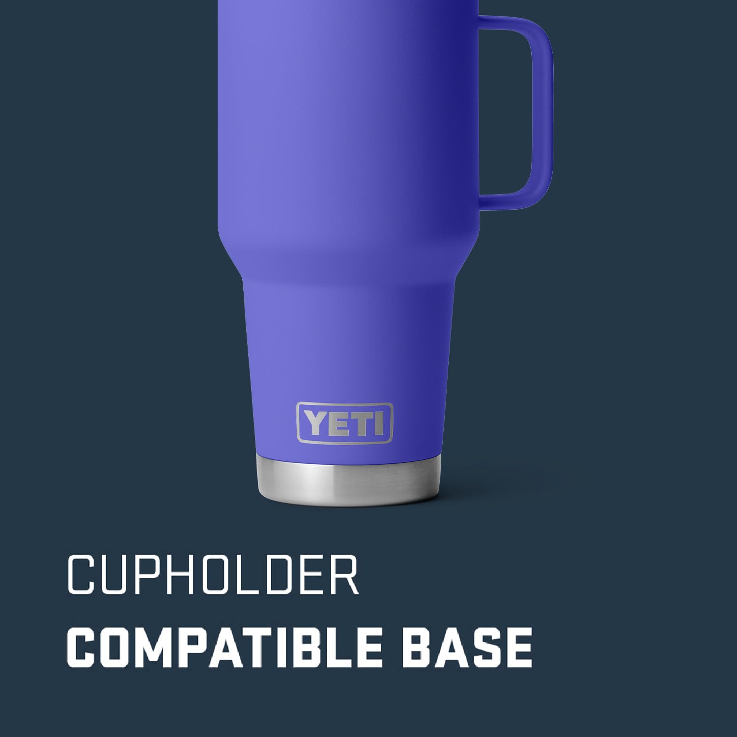 YETI Rambler 30 oz Travel Mug Ultramarine Violet Stronghold Lid close-up