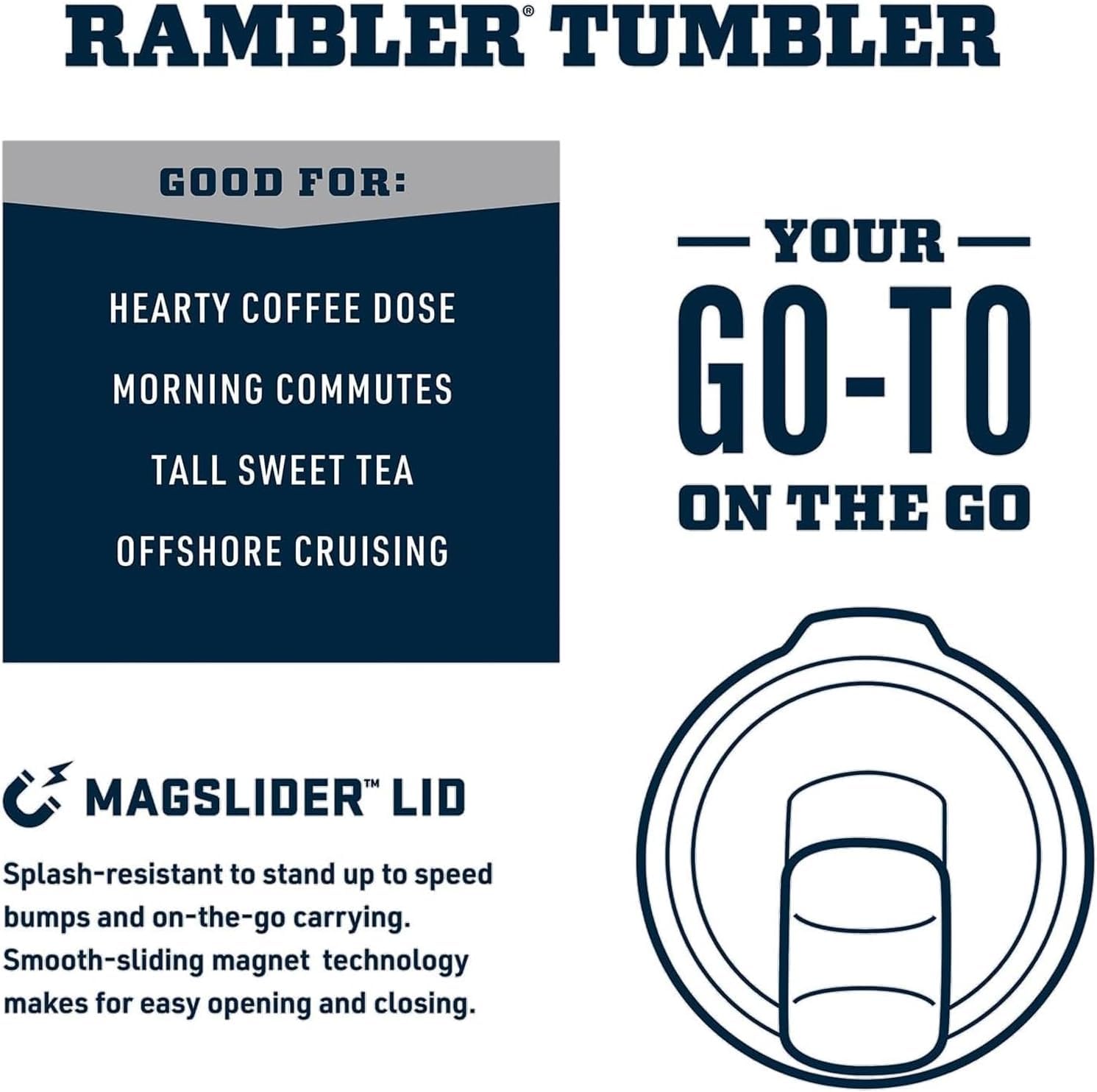 YETI Rambler 30 oz with colorful Duracoat finish shown for everyday commutes.