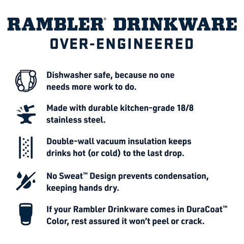 YETI Rambler 35 oz 18/8 stainless steel resists dents