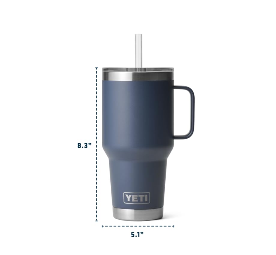 YETI Rambler 35 oz with handle offers comfortable grip on the go.