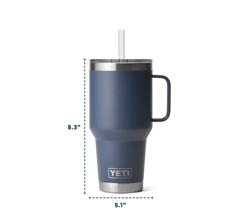 YETI Rambler 35 oz with handle offers comfortable grip on the go.