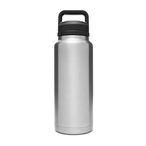 Stainless steel body of YETI Rambler 36 oz bottle for durability and longevity.